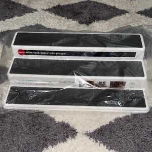 Copco Black and White Non-Skid Shelf Organizer